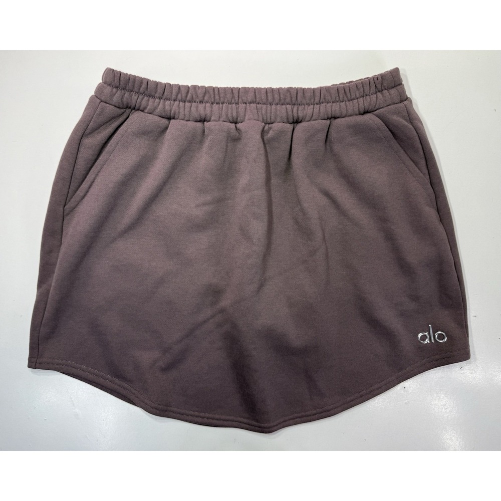 Alo Yoga Accolade High Waist Sweatshirt Skirt Lined Shorts Size Large Raisenette